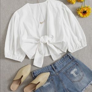 White crop top